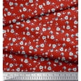 thumbnail image 2 of Soimoi Silk Fabric Leaves & Magnolia Floral Decor Fabric Printed Yard 42 Inch Wide, 2 of 5