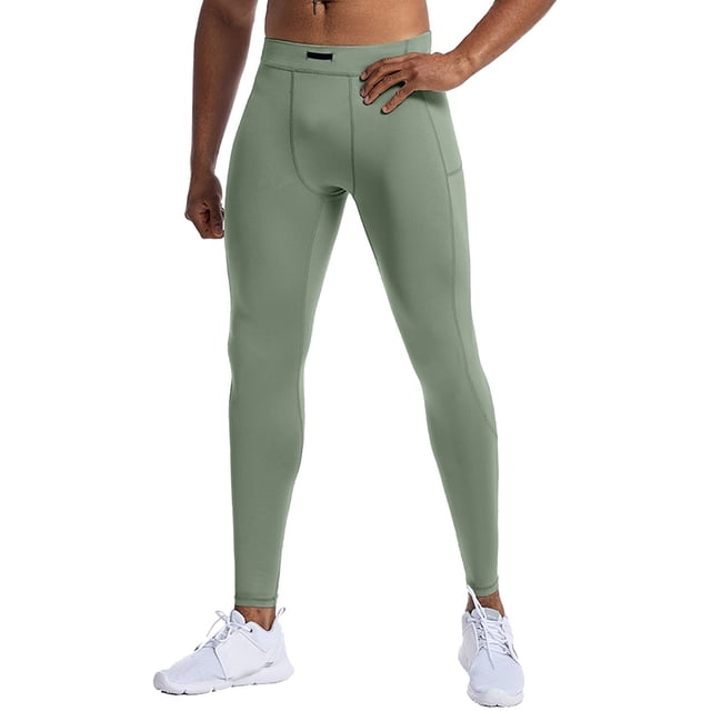 Pantalon de Gym pour Hommes pour l'Entraînement et la Course – Pantalon de Compression Léger Ajusté pour le Basketball, la Mise en Forme et la Couche de Base