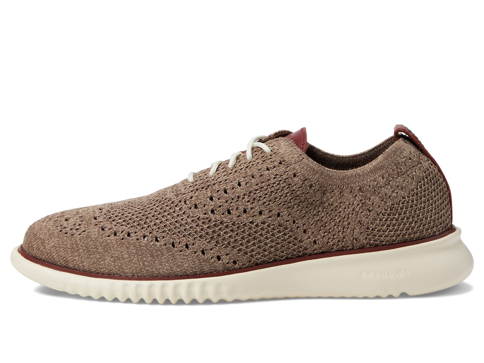 Cole Haan Men's 2.Zerogrand Stitchlite Oxford, Truffle/Ivory/Syrah, 8