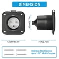 thumbnail image 4 of Prise d'Alimentation à Quai 15 A, Prise d'Alimentation à Bride 125 V pour VR, Prise avec Couvercle Étanche et Vis, 4 of 9