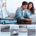 thumbnail image 4 of Sunbee 3 Piece Luggage Sets Hardshell Lightweight Suitcase with TSA Lock Spinner Wheels, Light Blue, 4 of 8