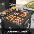 thumbnail image 4 of Outsunny  Portable Charcoal Grill Stainless Steel Camping BBQ w/ Wheels, 4 of 10