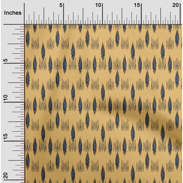 oneOone Polyester Lycra Fabric Abstract Ikat Printed Fabric 1 Yard 56 Inch Wide