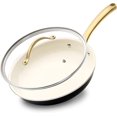thumbnail image 1 of Nonstick Frying Pan with Lid, 10" Skillet, Ceramic Pan, Induction Compatible, Stay Cool Handle, Dishwasher Safe, Stain-Resistant, Professional Home Cookware, 1 of 2