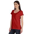 thumbnail image 4 of Inkmeso T-Shirt Basique à Encolure Dégagée Décontracté à Manches Courtes en Coton Uni T-Shirt Haut pour Femmes, 4 of 8