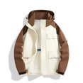 thumbnail image 1 of RXIRUCGD Manteau Veste Mode Ajustée à Capuche à Cordon avec Coutures pour Homme, Blanc, Taille : 3TG, 1 of 4