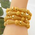 thumbnail image 2 of Lefu Dubai Gold Bangle Bracelet 24K Gold Plated Wedding Bridal Hinged Party Jewelry, 2 of 6