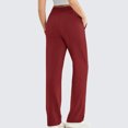 thumbnail image 3 of Womens Sweat Pants, Fashion Casual Solid Color Waist Sweatpants with Side Pockets, 3 of 5