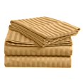 thumbnail image 1 of Home Design 1800 Series Ensembles de Draps Rayés d'Hôtel Luxueux (Simple, Or), 1 of 1