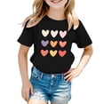 thumbnail image 1 of WEAIXIMIUNG avec T-Shirt Décontracté d'Été à Manches Courtes et Col Rond pour Filles avec Imprimé Graphique Mignon, 1 of 4