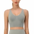 thumbnail image 2 of Yuyuzo Sports for Women Seamless Full Coverage Quick Dry Workout Bra Wireless Crop Tank Tops Undewear, 2 of 7