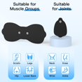 thumbnail image 4 of Wireless TENS & EMS Unit Back Pain Relief Massager - APP Controlled Bluetooth EMS Muscle Stimulator Machine for Back Shoulder Leg Neck Pain Relief (Black), 4 of 9