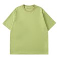 thumbnail image 1 of Dvkptbk Men Mode Décontractée Chandail Col Rond Manches Courtes T-Shirt Tops en Liquidation, 1 of 3