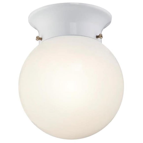 Westinghouse Lighting 6107100 7.25 in. LED Flush with Opal Glass, White