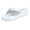 White, variant on Women's Rhinestone Wedge Sandals Lightweight Slip On Platform Flip Flops Casual Summer Beach Thong Sandals Black Size 7.5