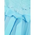 thumbnail image 4 of YONGHS Robe en Mousseline à Fleurs et Dentelle pour Grandes Filles, Formelle, Banquet, Concours, Mariage, Fête, Robe de Bal, Bleu Pâle 8, 4 of 6