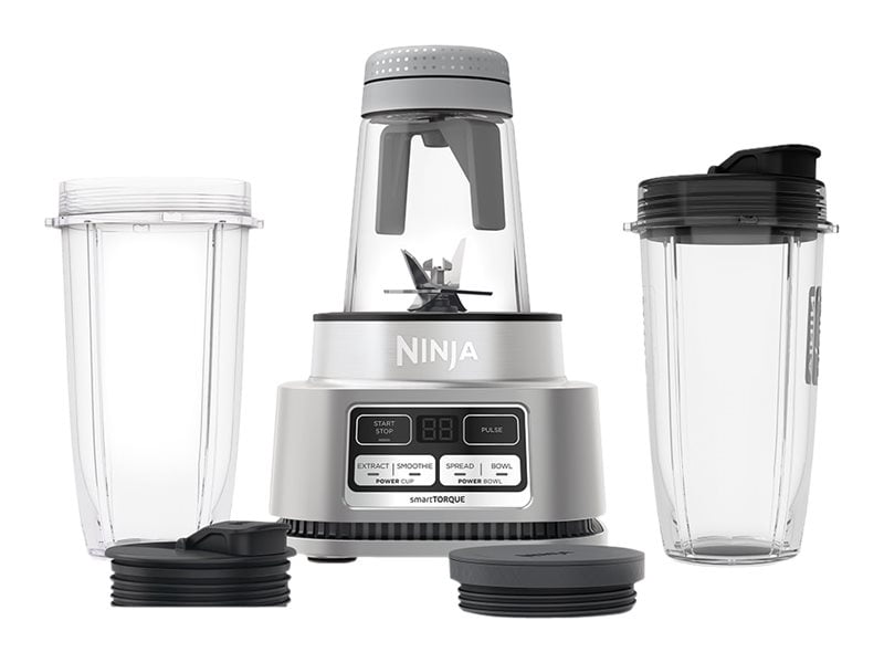 Ninja SS101 Foodi Smoothie Maker & Nutrient Extractor* 1200 WP, 6 Functions Smoothies, Extractions*, Spreads, smartTORQUE, 14-oz. Smoothie Maker, (2) To-Go Cups & Lids, Silver