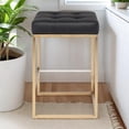 thumbnail image 4 of Tabouret de Bar Pipe en Noir et Or Set de 4, 4 of 4
