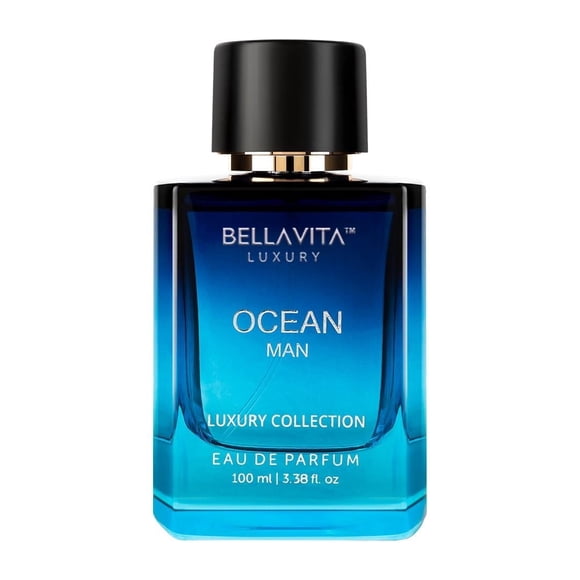 Bella Vita Luxury OCEAN Aquatic Eau De Parfum for Men with Marine, Orchid & Musk, 100 ml |Long Lasting Fresh Citrusy & Woody EDP Fragrance Scent Perfume