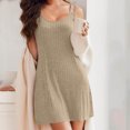 thumbnail image 1 of Hot6sl Liquidation d'Été Robe Sans Manches à Encolure Ronde, Mode Femme Couleur Unie à Encolure Ronde Sans Manches à Bretelles Camisole Robe Moulante, Robe Femme Polyester/Kaki, G, 1 of 9