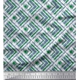 thumbnail image 1 of Soimoi Moss Georgette Fabric Diagonal Check Print Sewing Fabric Yard 42 Inch Wide, 1 of 1