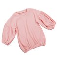 thumbnail image 1 of Baby Girls Long Lantern Sleeve Pullover Solid Color  Collar Knit Top, 1 of 9