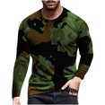 thumbnail image 2 of Mikilon Men's Spring 3D Printing Business Leisure Printing Long-sleeved Shirt Top Blouse, 2 of 5