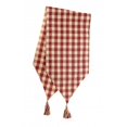 thumbnail image 1 of 13 x 54 in. Ribbed Table Runner with Tassels, Burgundy Check, 1 of 1