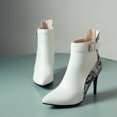 thumbnail image 2 of XZNGL Automne Hiver Femmes à Franges Talon Épais Surchaussures à Talons Hauts Bottes Mi-Hautes, 2 of 9