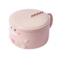 thumbnail image 1 of Stainless Steel Bowl Plastic Shell Ramen Bowl Large Capacity Soup Bowls Multipurpose Bowl For Home Cartoon Dinosaur Noodle Bowl Stainless Steel Inner Bowl With Handle And Lid For, 1 of 5