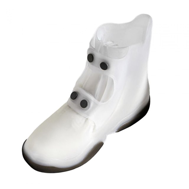Couvre-chaussures Réutilisables Surchaussures Souples Bottes de Neige Chaussures Protection Couvre-Chaussures de Pluie L Blanc