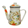 thumbnail image 4 of GROWTH TANK Enamel Coffee Pot Reusable Sturdy Multiuse 1.2L for Kitchen Household Office Green Leaves, 4 of 9