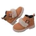 thumbnail image 2 of YUNAFFT Girls Martin Boots Solid Color Mid-Calf British Style Princess Ankle Boots, 2 of 6