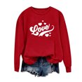 thumbnail image 4 of Penkiiy Chandails en Molleton de la Saint-Valentin pour Femmes - Mignon Chandail en Molleton de la Saint-Valentin Décontracté Cœur Pull-Over m Rouge, 4 of 8