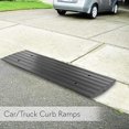thumbnail image 3 of Pyle Rampes de Gourmette Réglables pour Allée de Voiture - Ensemble de 3 Rampes de Seuil en Caoutchouc Robustes - Convient Aussi à la Mobilité sur Quai de Chargement, Garage, Trottoir, Camion, Trottinette, Vélo, Motocyclette et Fauteuil Roulant - PCRBDR23, 3 of 5