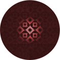 thumbnail image 1 of Ahgly Company Tapis Rond Lavable en Machine Intérieur Transitionnel Marron Chocolat, 4 Pieds Rond, 1 of 7