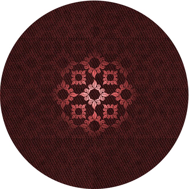 Ahgly Company Tapis Rond Lavable en Machine Intérieur Transitionnel Marron Chocolat, 4 Pieds Rond