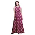 thumbnail image 1 of Bimba Robe de Soirée Sans Manches à Imprimé Floral pour Femme à Col Rond - Medium, 1 of 5