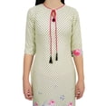 thumbnail image 4 of Bimba Kurti en Georgette Mousse Crème pour Femmes, Tenue d'Été, Tunique Imprimée Kurta-20, 4 of 8