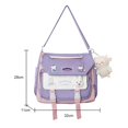 thumbnail image 4 of Fashion Student Tutorial Bag Kawaii Women Large Shoulder Messenger Bag (Blue), 4 of 10