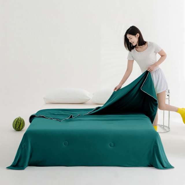 Ice Blanket For All Season Lightweight Summer Cooler Quilt For Hot Sleepers And Night Sweats Cooler Comforter Double Cold Effect Blanket Cooler Fiber Soft Blanke