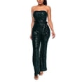 thumbnail image 1 of Wdgfv Robe à Paillettes pour Femmes Sans Manches, Combinaison à Paillettes Sans Bretelles pour Soirée, Vert m, 1 of 6