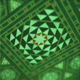 thumbnail image 1 of Ahgly Tapis d'Intérieur Lavable en Machine Carré Vert Émeraude Profond, 4 Pieds Carré, 1 of 7