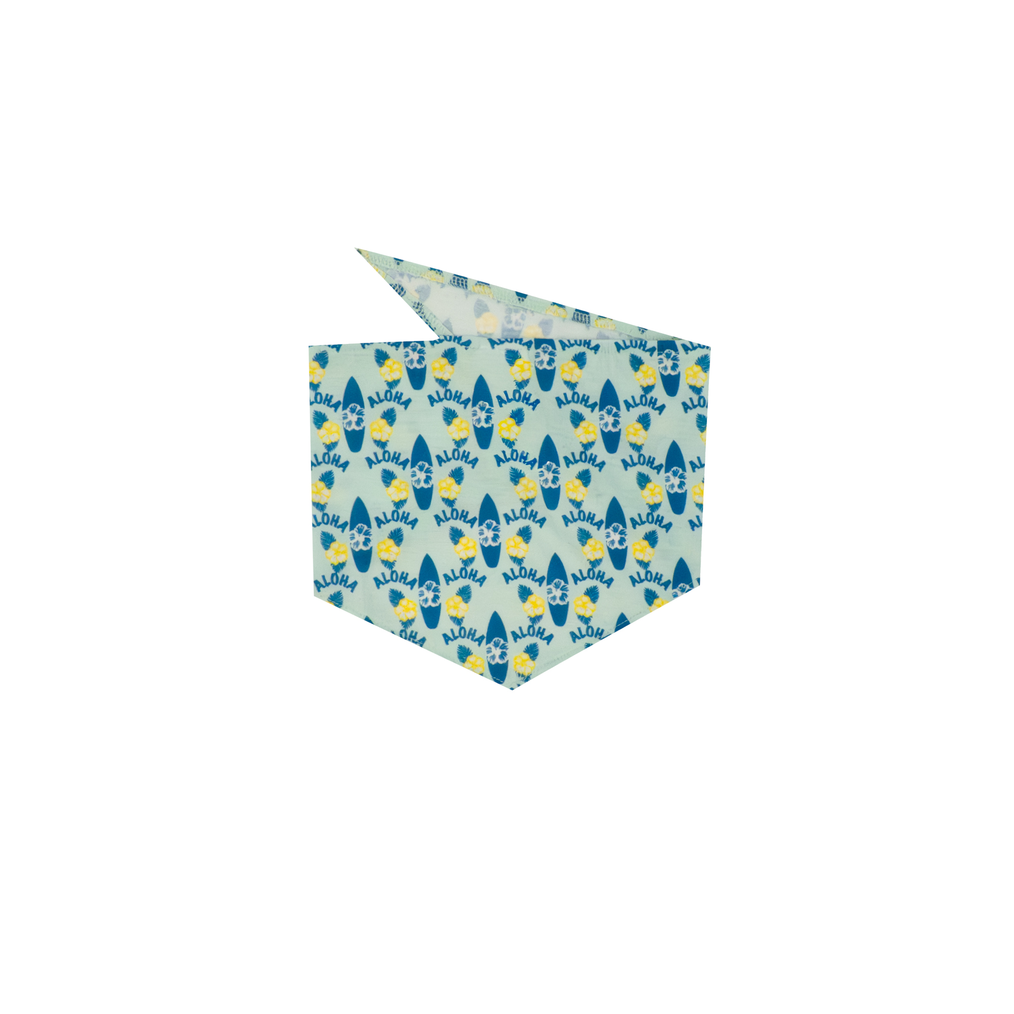 Bandana pour chien One Paw, imprimé Aloha Surf, léger, plusieurs tailles, bleu aqua, chiens