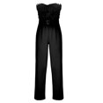 thumbnail image 3 of EQWLJWE Pantalons pour Femmes Décontractés Combinaisons pour Femmes Coupe Ajustée Taille à Volants Combinaison Décontractée Pantalons pour Femmes Liquidation, 3 of 7