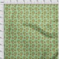 thumbnail image 4 of oneOone Cotton Jersey Green Fabric Asian Floral Block Sewing Craft Projects Fabric Prints By Yard 58 Inch Wide, 4 of 4