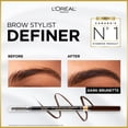 thumbnail image 4 of L’Oréal Paris Cosmetics Brow Stylist Definer, Ultra-Fine Tip Eyebrow Pencil, 0.5mm Tip for Well-Defined Brows and Easy Blend With No Gaps, Dark Brunette ,90 mg, 4 of 8