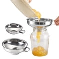 thumbnail image 3 of Entonnoir à Produit2 - 2 Pcs Entonnoir de Mise en Conserve à Grand Ouverture en Acier Inoxydable avec Poignée pour Pots à Grand et à Ouverture Régulière – Entonnoir à Confiture en Métal de Qualité Alimentaire (Grand + Petit) 2 Pcs, 3 of 7