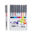 thumbnail image 2 of CQCYD Colored Gel Pens 0.5mm, 8-Pack Liquid Ink Refill Rollerball Pens, 40ml High-Capacity Multicolor Plastic Pens for Notebook Journal Writing, Office Study Supplies, Note Taking & Art Projects, 2 of 6