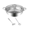 thumbnail image 2 of tamizeot Divided Hot Pots Hot Pot With Divider Shabu Shabu Pot Fast Conduction Kitchenware With Warm Keeping Properties, 2 of 6